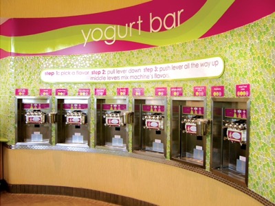 Mechie's frozen yogurt parlor
